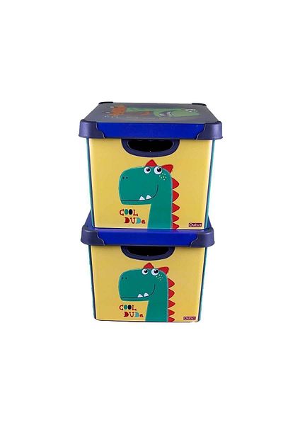 QUTU Style Box Dude Decorative Toy Box Set - 2x 20 Liters