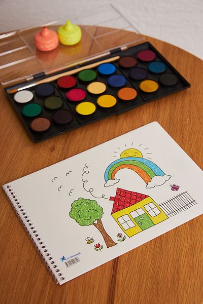 printkonsept 15 ورقة 17x25 سم كتاب رسم رياض الأطفال صغير الحجم حلزوني - مرحلة ما قبل المدرسة عزيزي المنزل