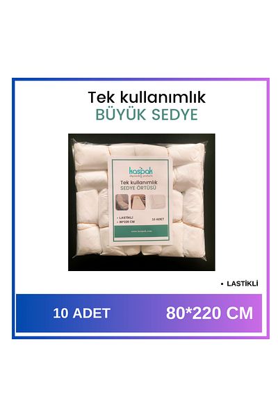 Kaspak disposable products 10 Pack Disposable Stretcher Cover - 80*225 cm Elastic