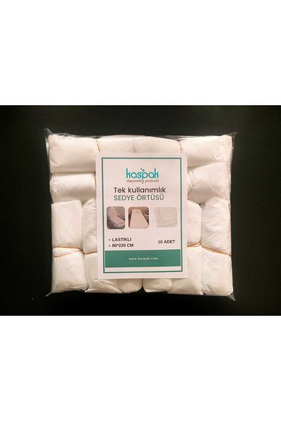 Kaspak disposable products 10 Pack Disposable Stretcher Cover - 80*225 cm Elastic