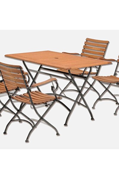 Sunfun Moni Ferforje Ahşap Masa