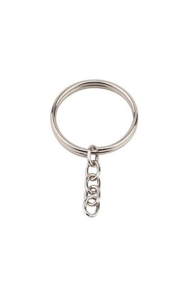 Hyd 50 Pieces Silver Color Keychain Ring