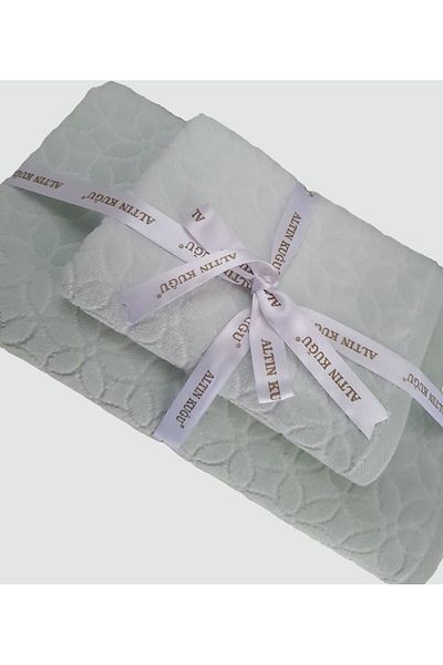 Özdilek Daisy Mint Bath Towel Set - 70x140 cm+50x80 cm