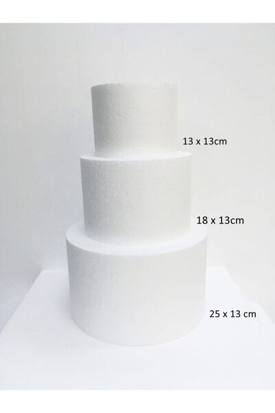 Oyd strafor Strafor Maket Pasta 3 Katlı 13x13cm 18x13 Cm 25x13 Cm