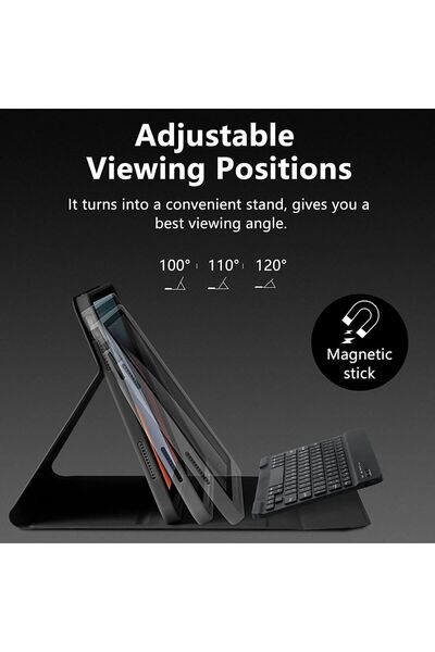 Fogy Ipad (A16) 10. Nesil 2022/2025 Uyumlu Bluetooth Türkçe Q Klavyeli Kılıfı (TABLET DEĞİLDİR)