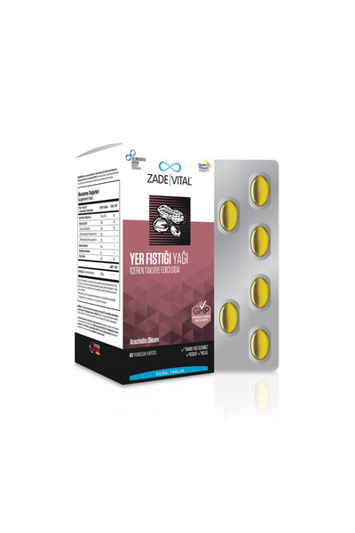 Zade Vital Fıstık Yağı 800 Mg 60 Yumuşak Kapsül