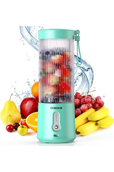 DENOKIN Smoothie ve Milkshake İçin Taşınabilir Blender Smoothie Makinesi USB ...