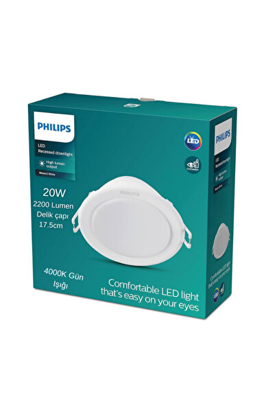 Philips Meson 59469  20w Downlight Spot 17.5cm Delik Çap 4000K Sarı Işık 2200...