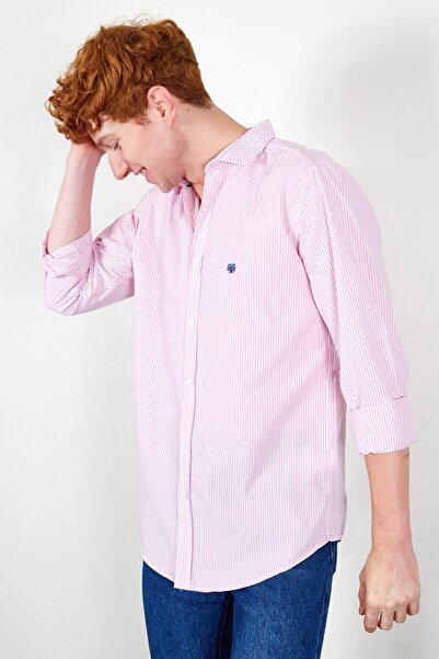 MAN EDITION Ριγέ ανδρικό πουκάμισο |   Tycq9xfbln 169018526014261