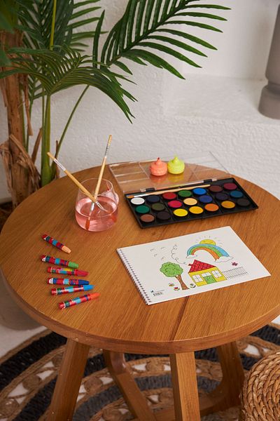 printkonsept كتاب رسم جميل متوسط الحجم مقاس 23*33 سم - غطاء من الورق المقوى Evim، مجموعة 15 ورقة حلزونية