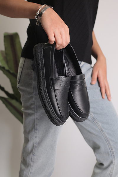 ELİT SHOES حذاء فيدور لوفر - جلد طبيعي، نعل إيفا