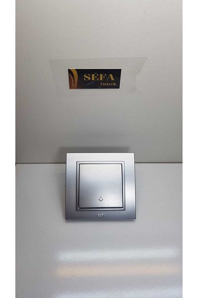 ELBİ Silverline Series - Metalic Gray Light Switch Framed Elbi Zena