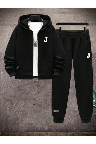 bellanova 2-piEcE SEt - PrintEd ZippErEd SwEtshirt and SwEatpants