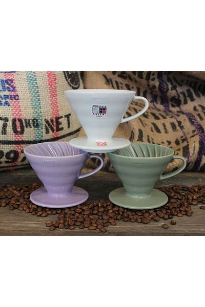 Hario V60 02 Ceramic Dripper (smorky Green)