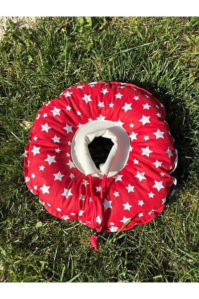 Petris Cat and Dog Neck Collar-Elizabeth Collar Operation Neck Collar-Cat Neck Pillow (Red Star)
