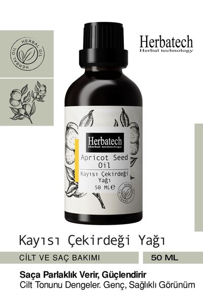 Herbatech %100 Doğal Kayısı Çekirdeği Yağı - Aydınlatıcı Göz Çevresi Ve Kırış...