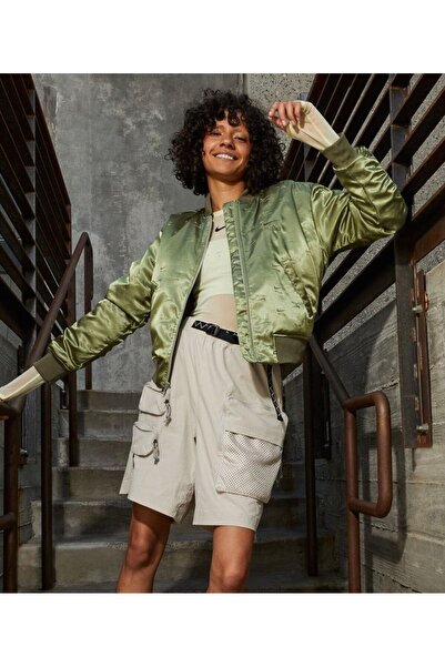 Nike Air Kadın Bomber Oversize Yeşil Kadın Ceket