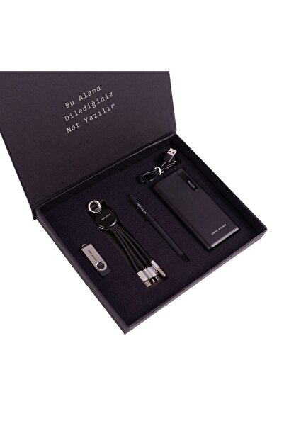 Kitaplı Hediye Kişiye Özel Powerbank Usb Bellek Şarj Kablosu Teknolojik Hediy...