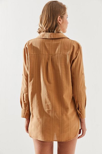 Bianco Lucci Koszula damska oversize z haftem Stone Pearl - 5916 60251475