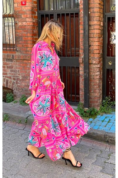 Natavan Rochie de vară din bumbac - Guler cămașă