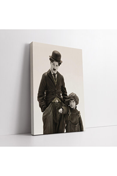 KOSS Dijital Tablou pe pânză cu Charlie Chaplin și copilul