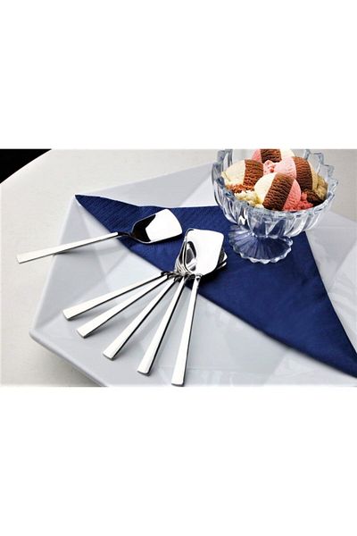 WuuQ Lux - Set of 6 Dessert and Ice Cream Spoons - Stainless 304 Quality Steel