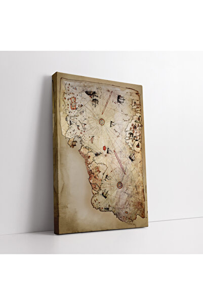 KOSS Dijital Piri Reis Tarihi Harita Kanvas Tablo