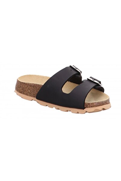 Superfit FUSSBETTPANTOFFEL - Black Buckle Slippers