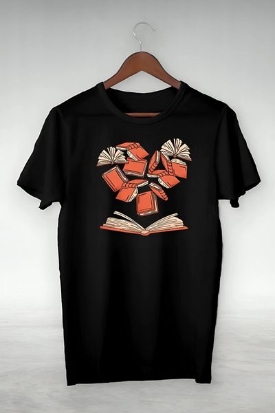Pink Sky Fıyng Books - T-Shirt Vip Design με μοτίβο εικονογράφησης
