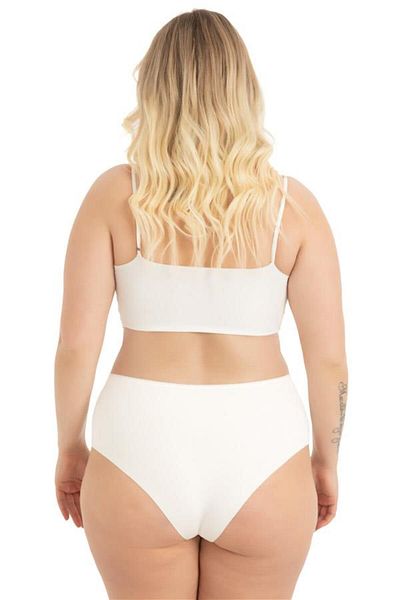 Cottonhill Laser Cut Lace and Stone Detailed Large Size Women's Bikini Panties - Pack of 3