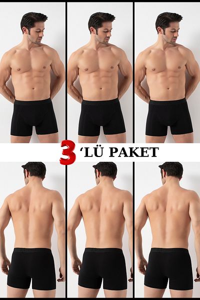 Özlem & Donex Donex 3 Pack Low Waist Lycra Boxers 2350