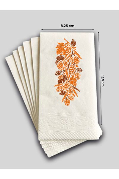 Ake Kağıt 100 Coffee Patterned Presentation Napkins - 33x33 cm