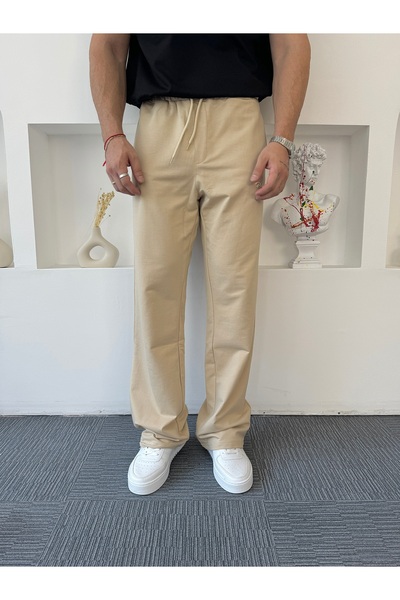 UTTBASİC Bej Paçası Ayarlanabilir Eşofman (PL)