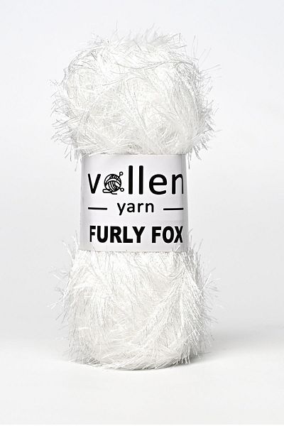 vollen yarn Ζακέτα Furly Fox White Knitted Drawstring - Φτερωτό, Βελούδινο, Μουστάκι και Κουβέρτα