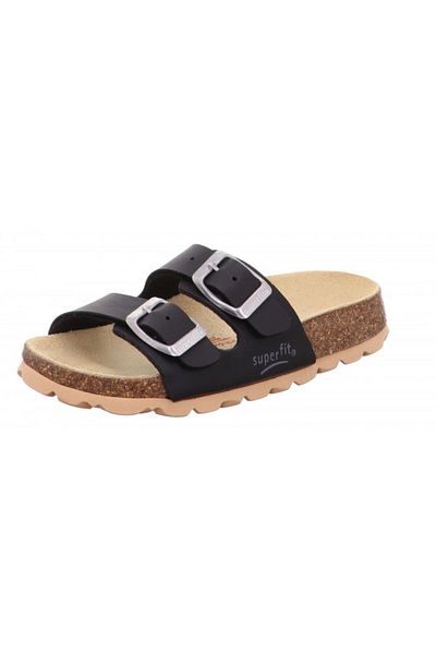 Superfit FUSSBETTPANTOFFEL - شبشب بإبزيم أسود