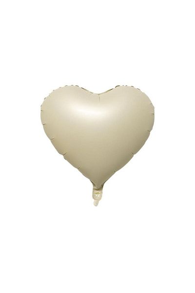 BAL10 DÜNYASI Beige Heart Foil Balloon 45 cm 1 Piece