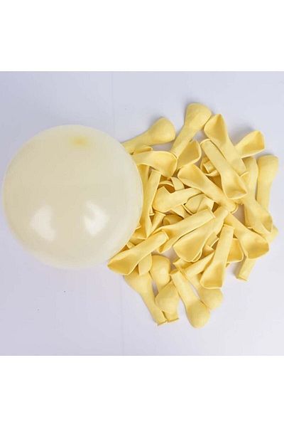 BAL10 DÜNYASI Balloon Mini Macaron Yellow 6 Inch 50 Pieces