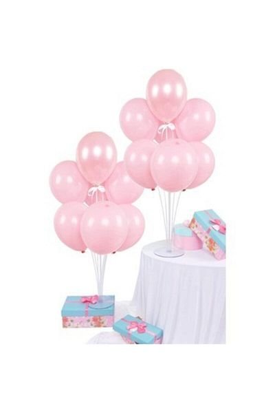 BAL10 DÜNYASI 2 Balloon Stand Set 14 Pink Balloons