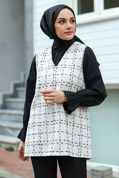 CNG MODA Women's Hijab Tweed Sweater