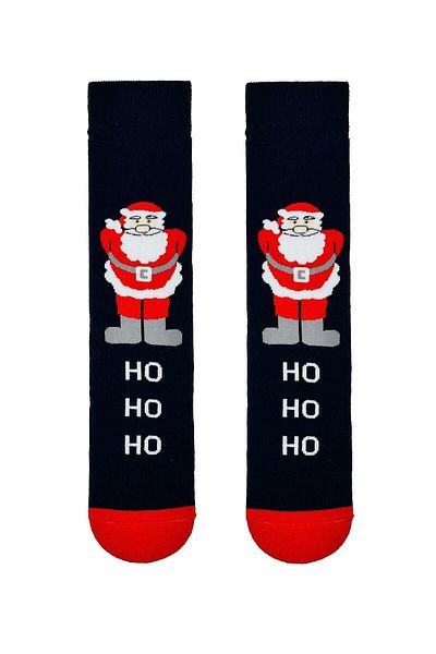CARNAVAL SOCKS Черни кърпи с шарка на Дядо Коледа