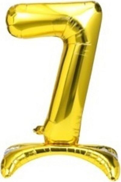 BAL10 DÜNYASI 7 Years Old Gold Colored Footed Foil Balloon Figure 32 Inches 80 Cm
