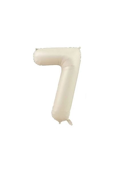 BAL10 DÜNYASI Sea Sand Beige Color Number Foil Balloon Age 7