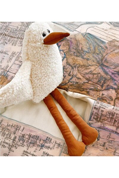 Solemia Çocuk Bebek Uyku Arkadaşı Duffy Ördek- Peluş Ördek, Uzun Bacak Kuş