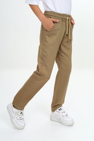 Pantulux Boys' and Girls' Cotton Gabardine School Pants - Elastic Waist