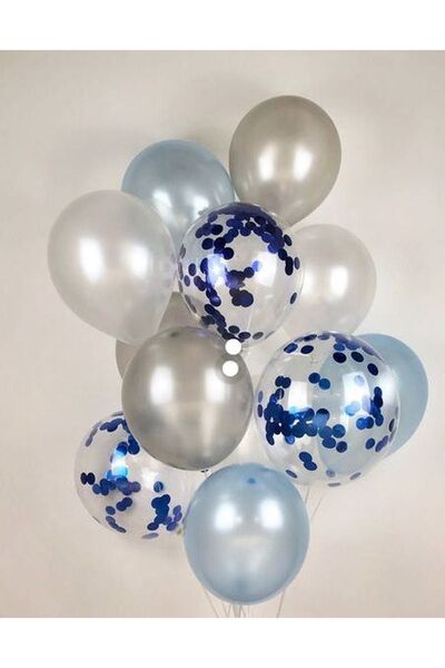 BAL10 DÜNYASI Confetti Metallic Balloon Set