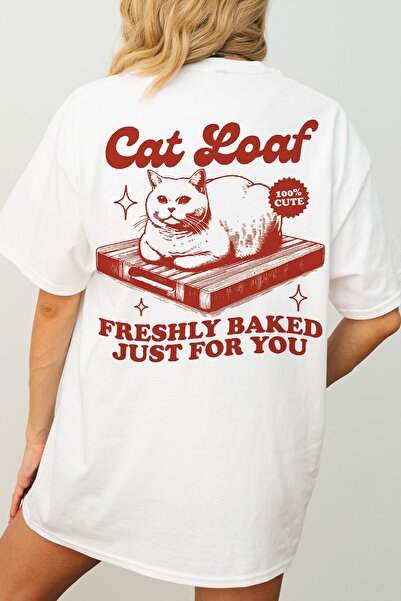 WABITZ تي شيرت ريترو فينتاج كات للجنسين مقاس كبير - لوف للقطط