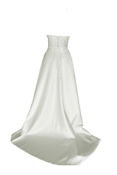 ASL Strapless Floor-Length Satin Wedding Dress