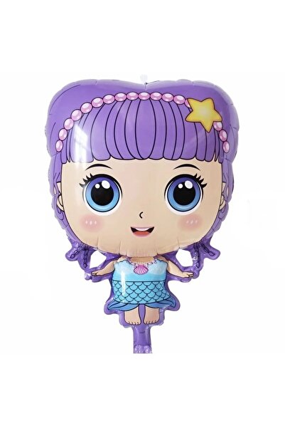 BEST PARTİ DOĞUM GÜNÜ PARTİ SÜSLERİ Purple Colored Baby Girl Foil Balloon - 4...
