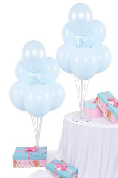 BAL10 DÜNYASI 2 Balloon Stand Set 14 Blue Balloons