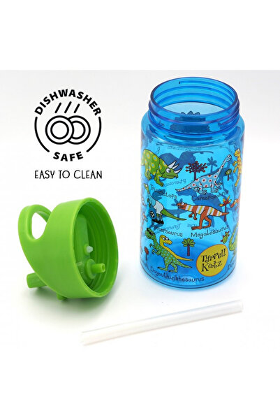 Tyrrell Katz Dino 400ml Water Bottle with Straw